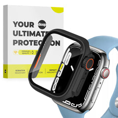 Housse de protection 360° pour Apple Watch 45 mm Doop Defense 360Guard noir/orange