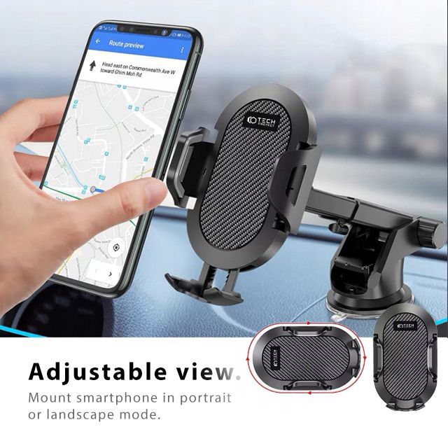 SUPPORT DE TÉLÉPHONE POUR VOITURE TECH-PROTECT MONTAGE UNIVERSEL NOIR