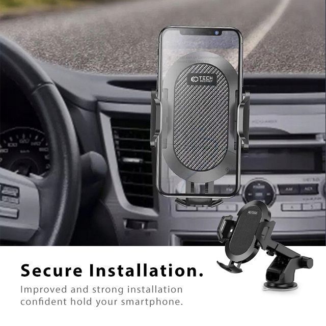 SUPPORT DE TÉLÉPHONE POUR VOITURE TECH-PROTECT MONTAGE UNIVERSEL NOIR