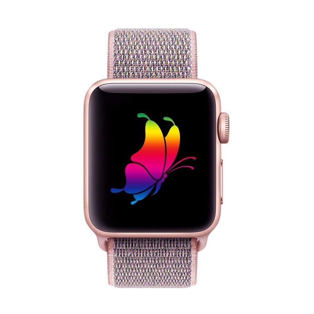 BRACELET DOOP ALPINE EVEREST APPLE WATCH 6 / 7 / 8 / 9 / 10 / SE (40 / 41 / 42 MM) SABLE ROSE