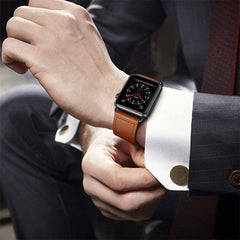 BRACELET DOOP LEATHERFIT APPLE WATCH 4 / 5 / 6 / 7 / 8 / 9 / SE / ULTRA 1 / 2 (42 / 44 / 45 / 49 MM) MARRON
