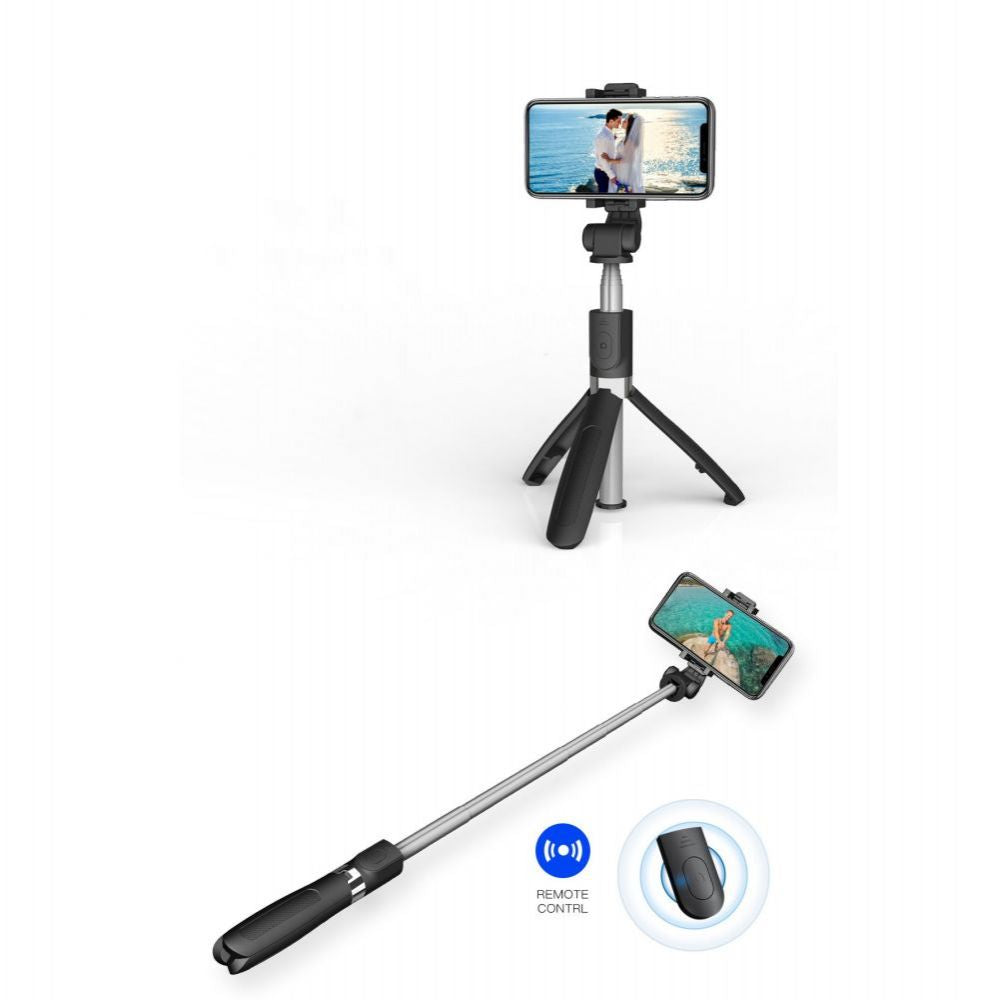TECH-PROTECT L01S TRÉPIED SELFIE SANS FIL NOIR
