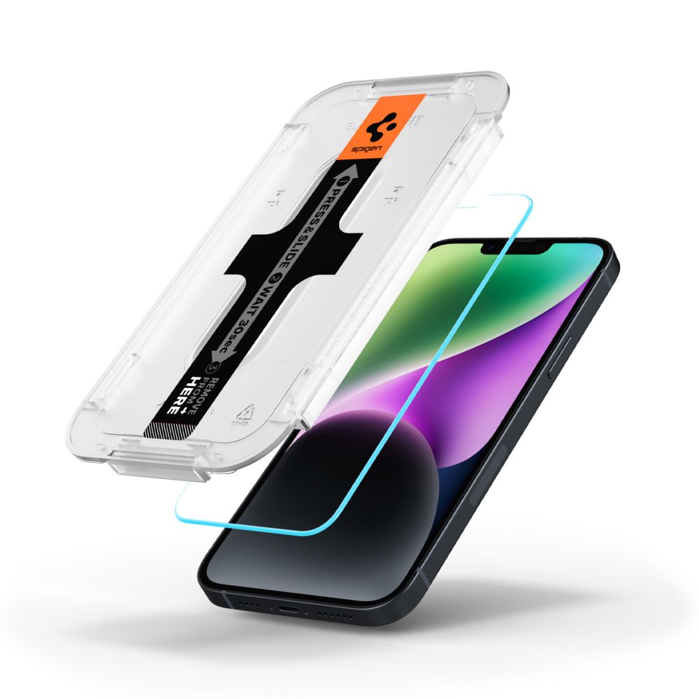 VERRE TREMPE SPIGEN GLAS.TR "EZ FIT" IPHONE 13 / 13 PRO / 14 / 16E