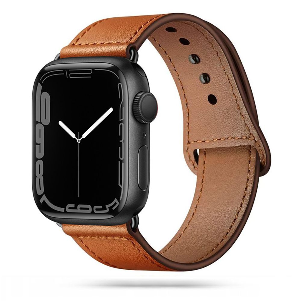 BRACELET DOOP LEATHERFIT APPLE WATCH 4 / 5 / 6 / 7 / 8 / 9 / SE / ULTRA 1 / 2 (42 / 44 / 45 / 49 MM) MARRON