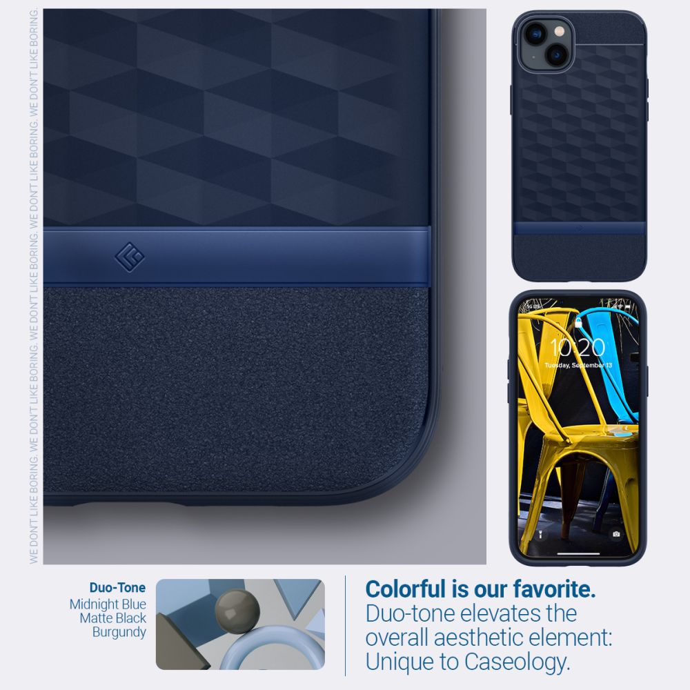 COQUE CASEOLOGY PARALLAX MAG MAGSAFE IPHONE 14 PLUS BLEU MINUIT