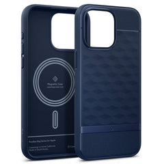 COQUE CASEOLOGY PARALLAX MAG MAGSAFE IPHONE 15 PRO MAX BLEU MINUIT