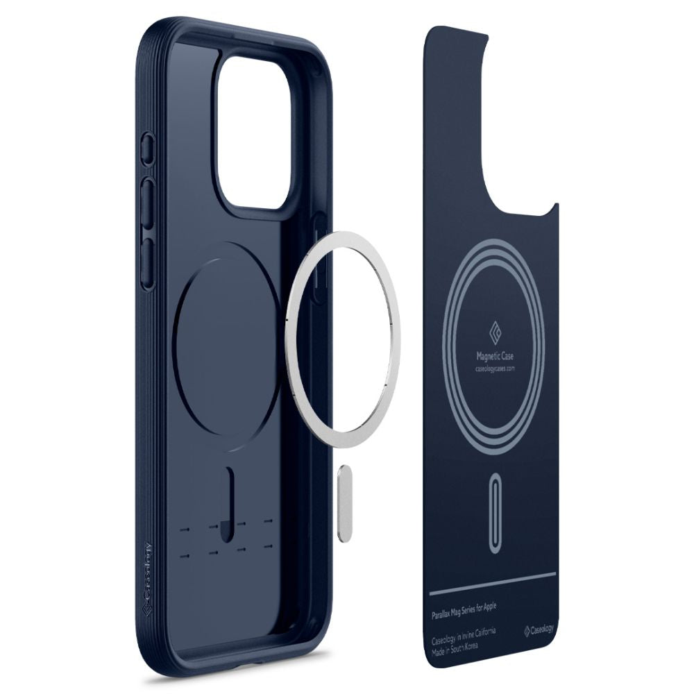 COQUE CASEOLOGY PARALLAX MAG MAGSAFE IPHONE 15 PRO MAX BLEU MINUIT