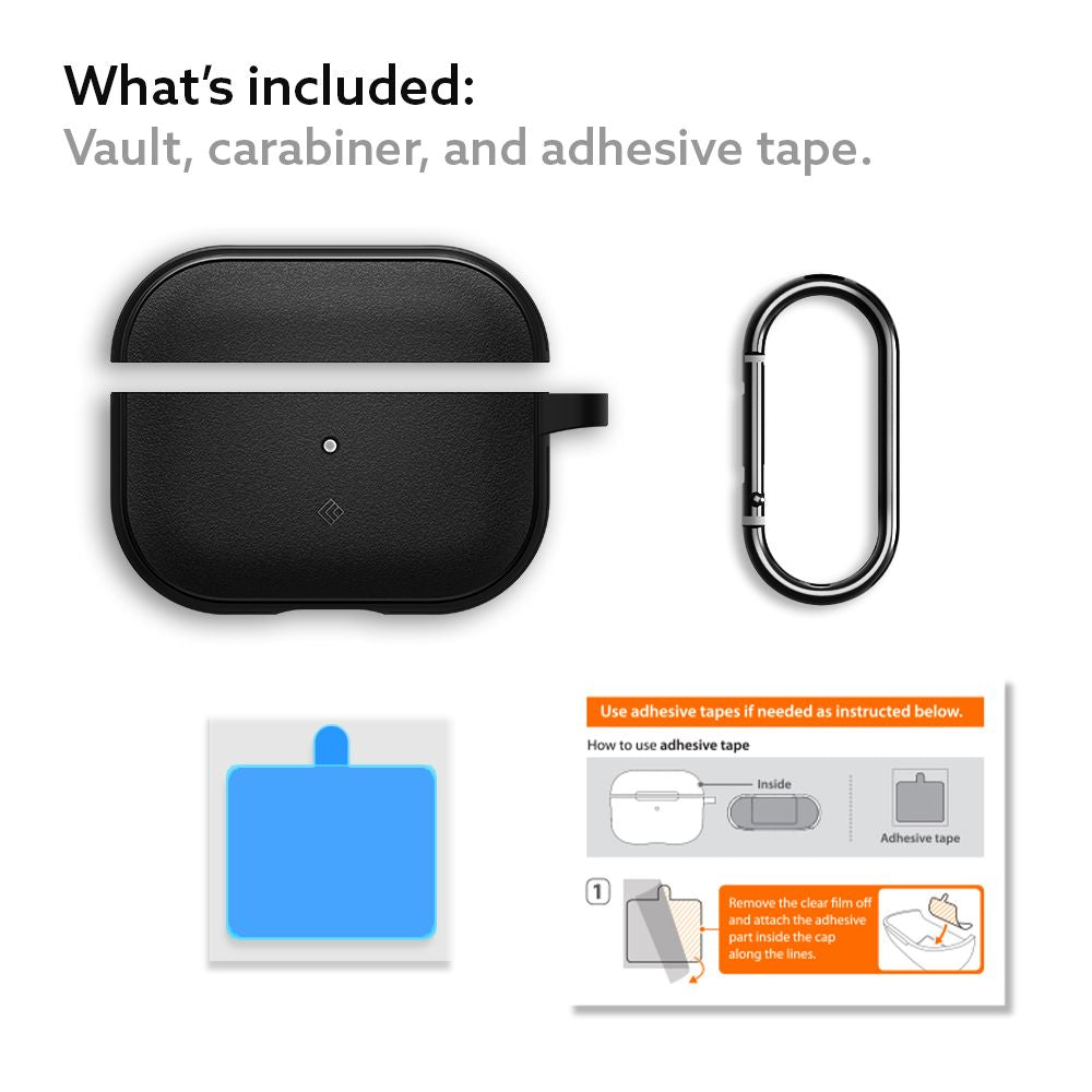 COQUE CASEOLOGY VAULT APPLE AIRPODS PRO 1 / 2 NOIR MATTE