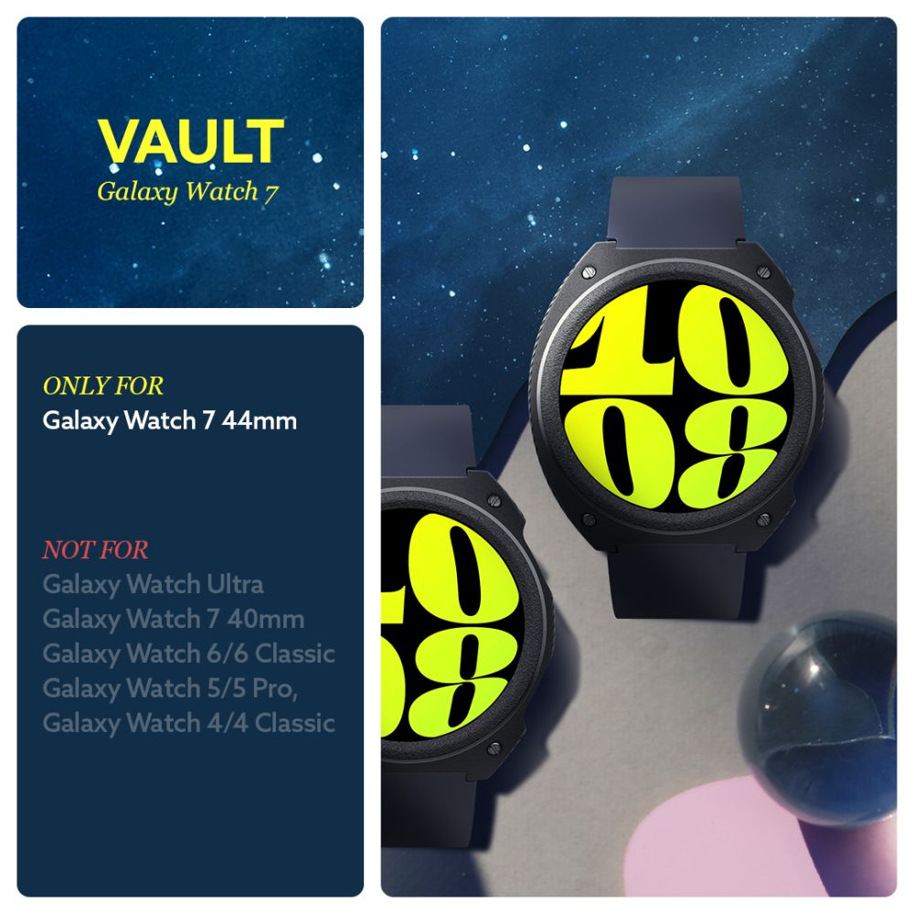 COQUE POUR SAMSUNG GALAXY WATCH 7 (47 MM) CASEOLOGY VAULT NOIR MATTE