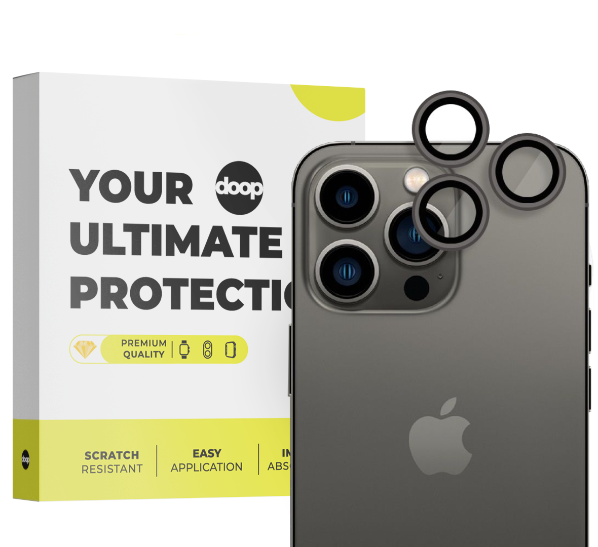 PROTECTION DE L'APPAREIL PHOTO DOOP CAMRING IPHONE 14 PRO / 14 PRO MAX NOIR