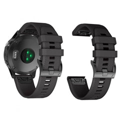 BRACELET EN SILICONE POUR GARMIN 26MM FENIX 3 / 5X / 3HR / 5X PLUS / 6X / 6X PRO / 7X DOOP DISCOVERER NOIR
