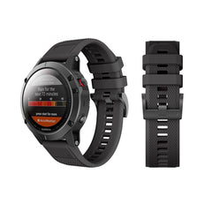 BRACELET EN SILICONE POUR GARMIN 26MM FENIX 3 / 5X / 3HR / 5X PLUS / 6X / 6X PRO / 7X DOOP DISCOVERER NOIR