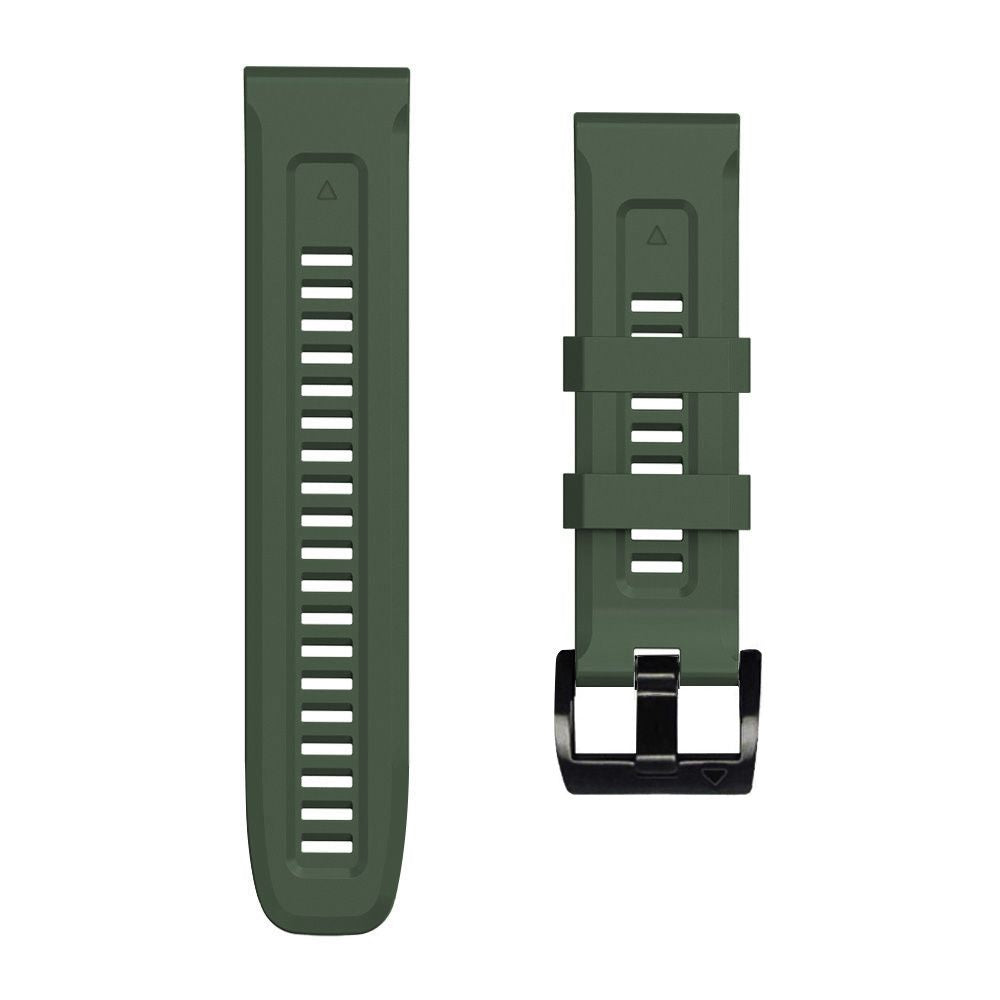 BRACELET EN SILICONE POUR GARMIN 26MM FENIX 3 / 5X / 3HR / 5X PLUS / 6X / 6X PRO / 7X DOOP EXPLORER VERT ARMÉE