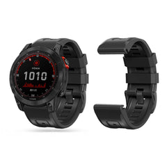 BRACELET EN SILICONE POUR GARMIN 26MM FENIX 3 / 5X / 3HR / 5X PLUS / 6X / 6X PRO / 7X DOOP EXPLORER NOIR