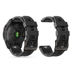 BRACELET EN SILICONE POUR GARMIN 26MM FENIX 3 / 5X / 3HR / 5X PLUS / 6X / 6X PRO / 7X DOOP EXPLORER NOIR