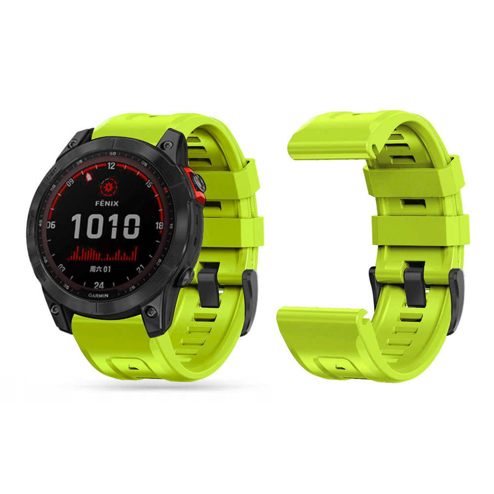 BRACELET EN SILICONE POUR GARMIN 26MM FENIX 3 / 5X / 3HR / 5X PLUS / 6X / 6X PRO / 7X DOOP EXPLORER VERT