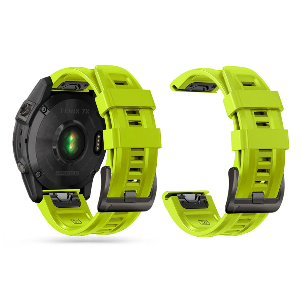 BRACELET EN SILICONE POUR GARMIN 26MM FENIX 3 / 5X / 3HR / 5X PLUS / 6X / 6X PRO / 7X DOOP EXPLORER VERT
