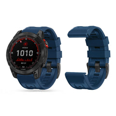 BRACELET EN SILICONE POUR GARMIN 26MM FENIX 3 / 5X / 3HR / 5X PLUS / 6X / 6X PRO / 7X DOOP EXPLORER BLEU MARINE