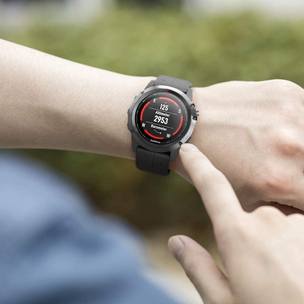 BRACELET EN SILICONE POUR GARMIN 26MM FENIX 3 / 5X / 3HR / 5X PLUS / 6X / 6X PRO / 7X DOOP EXPLORER NOIR