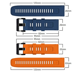 BRACELET EN SILICONE POUR GARMIN 26MM FENIX 3 / 5X / 3HR / 5X PLUS / 6X / 6X PRO / 7X DOOP EXPLORER VERT