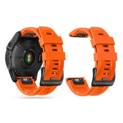 BRACELET EN SILICONE POUR GARMIN 26MM FENIX 3 / 5X / 3HR / 5X PLUS / 6X / 6X PRO / 7X DOOP EXPLORER ORANGE