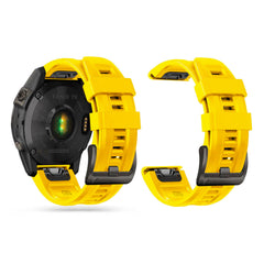 BRACELET EN SILICONE POUR GARMIN 22MM FENIX 5 / 6 / 6 PRO / 7 DOOP EXPLORER 22MM JAUNE