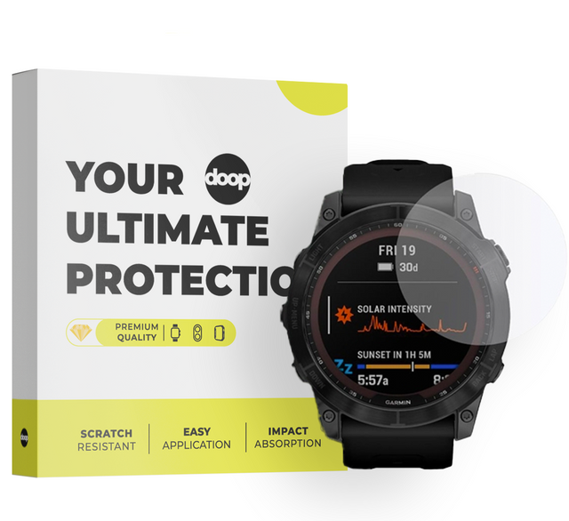 VERRE TEMPERÉ POUR GARMIN FENIX 5 / 6 / 6 PRO DOOP CLEAR