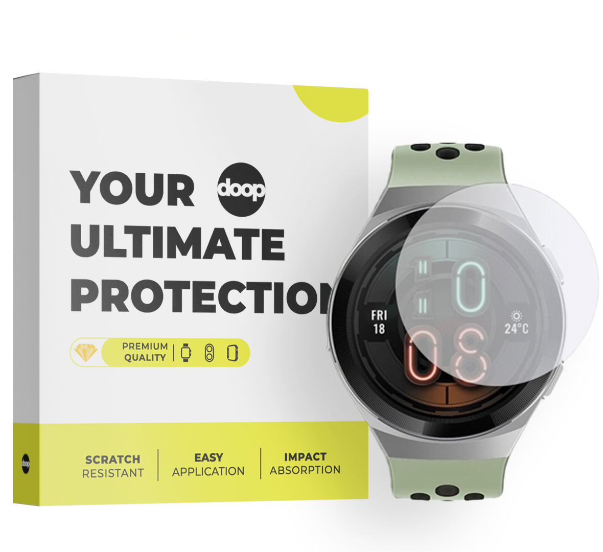 VERRE TREMPÉ DOOP POUR HUAWEI WATCH GT 2E 46MM