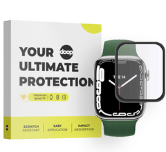 VERRE TREMPÉ POUR APPLE WATCH 45 MM DOOP HYBRID NOIR