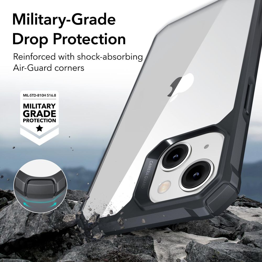 COQUE ESR AIR ARMOR IPHONE 14 PLUS TRANSPARENT/NOIR