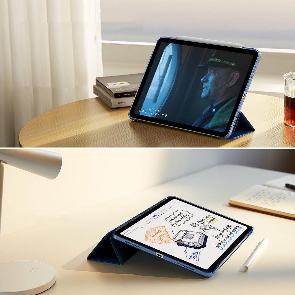 COUVERTURE ESR ASCEND TRIFOLD IPAD AIR 10.9 4 / 5 / 2020-2022 / 11 6 / 2024 BLEU FONCÉ