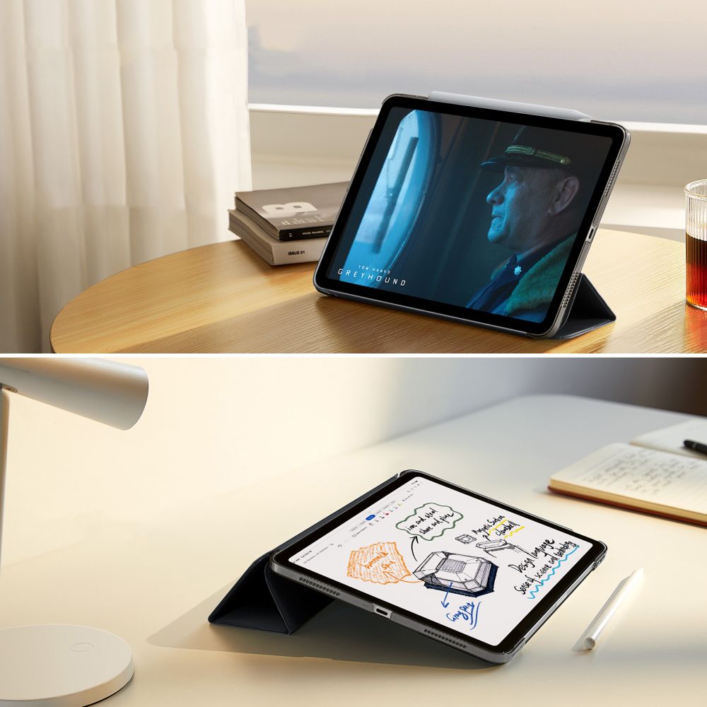COUVERTURE ESR ASCEND TRIFOLD IPAD AIR 10.9 4 / 5 / 2020-2022 / 11 6 / 2024 NOIR FROSTED
