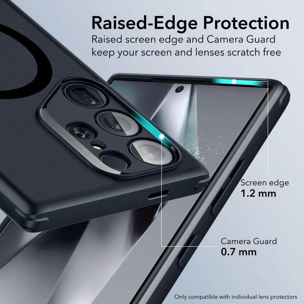 COUVERCLE ESR CH HALOLOCK MAGSAFE GALAXY S24 ULTRA NOIR FROSTED