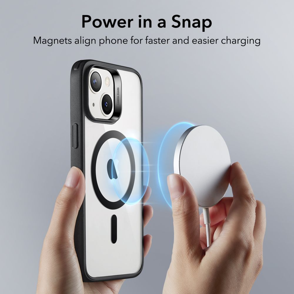 COQUE ESR CH HALOLOCK MAGSAFE IPHONE 14 PLUS TRANSPARENT/NOIR