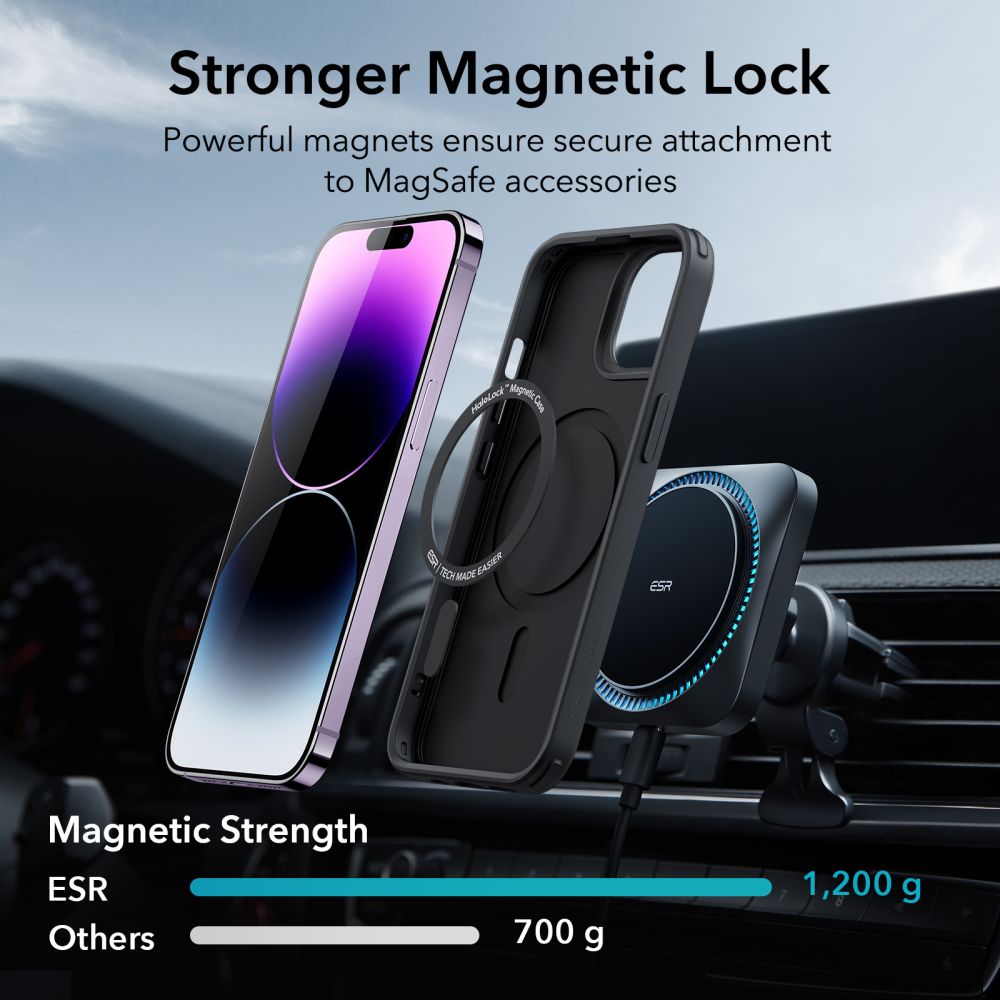 COUVERCLE ESR CH HALOLOCK MAGSAFE IPHONE 14 PRO MAX NOIR