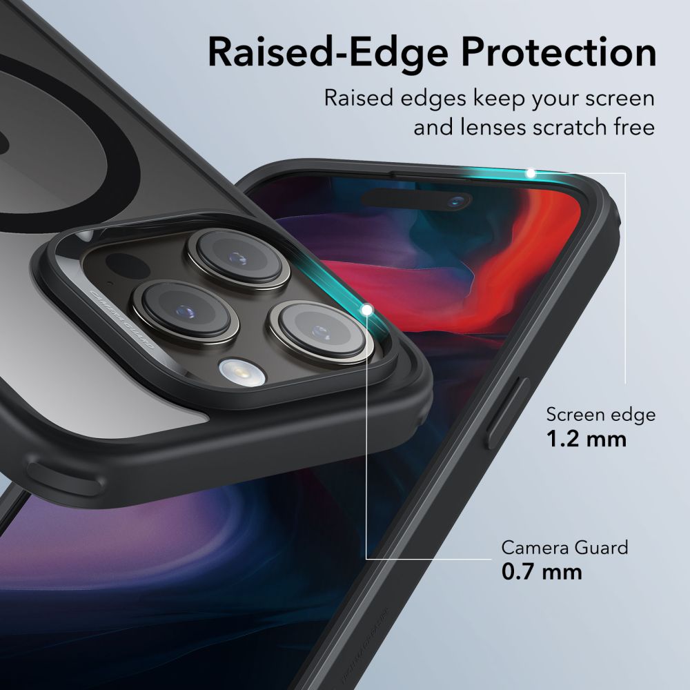 COQUE ESR CH HALOLOCK MAGSAFE IPHONE 15 PRO MAX TRANSPARENT/NOIR