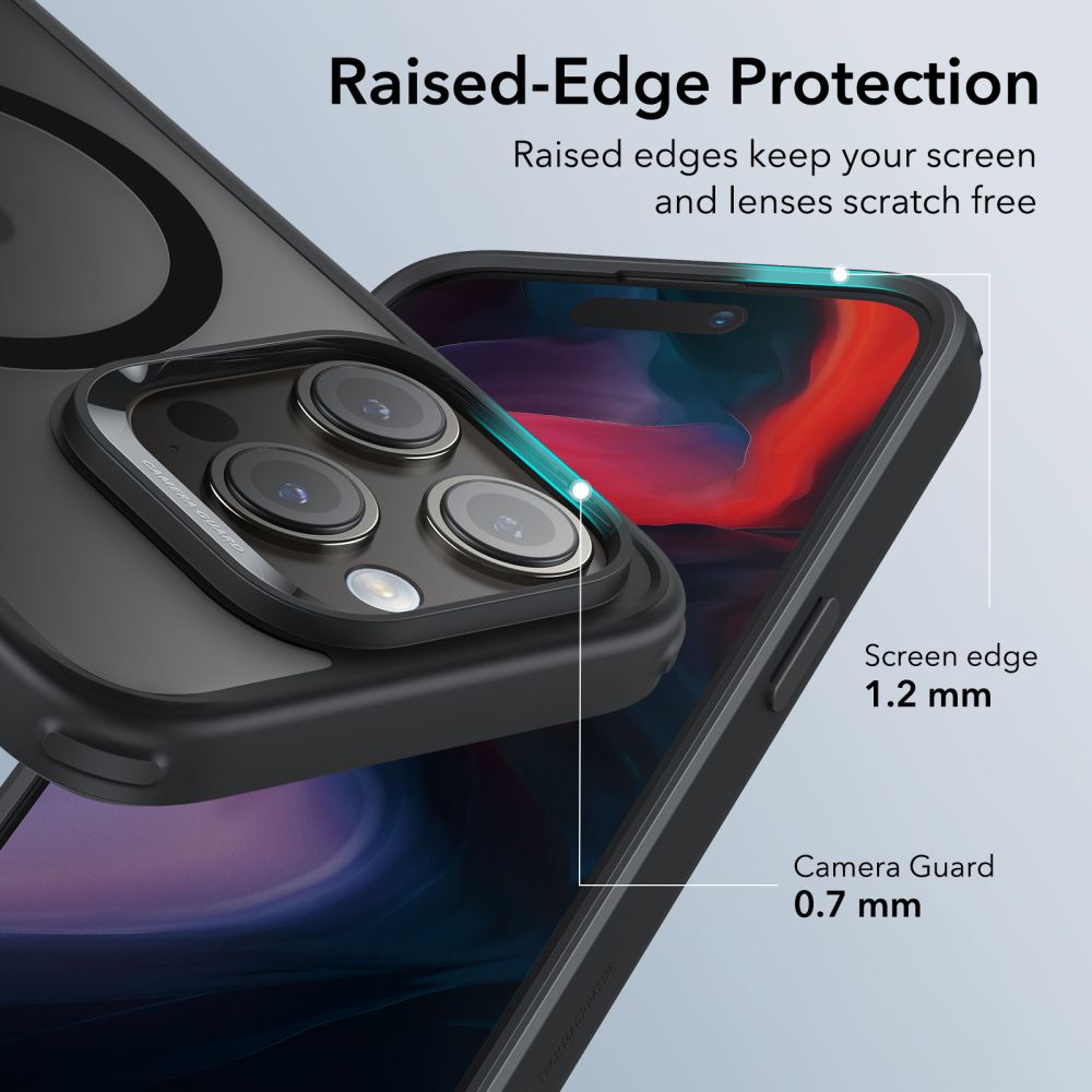 COUVERCLE ESR CH HALOLOCK MAGSAFE IPHONE 15 PRO MAX NOIR FROSTED