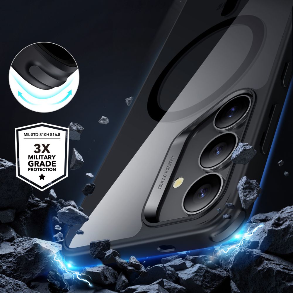 COQUE ESR CLASSIC HYBRID HALOLOCK MAGSAFE GALAXY S25+ PLUS TRANSPARENT/NOIR