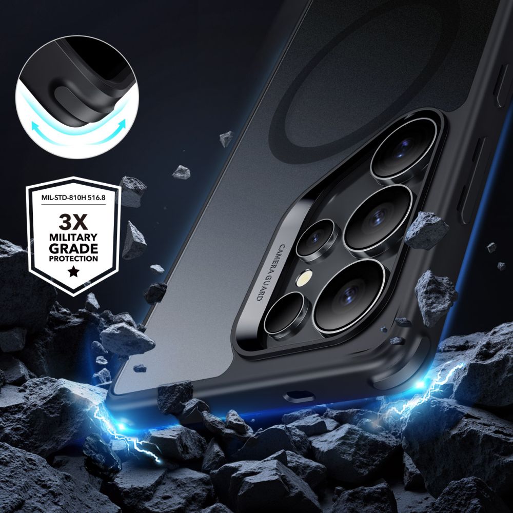 COQUE ESR CLASSIC HYBRID HALOLOCK MAGSAFE GALAXY S25 ULTRA NOIR FROSTED