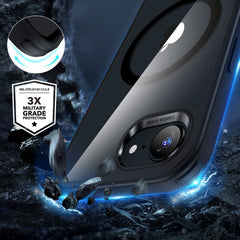 COQUE ESR CLASSIC HYBRID HALOLOCK MAGSAFE IPHONE 16E TRANSPARENT/NOIR
