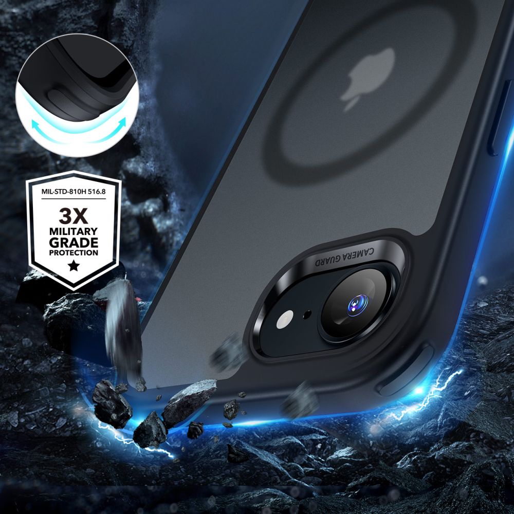 COQUE ESR CLASSIC HYBRID HALOLOCK MAGSAFE IPHONE 16E NOIR FROSTED
