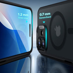 COQUE ESR CLASSIC HYBRID HALOLOCK MAGSAFE & VERRE TREMPÉ IPHONE 16 NOIR FROSTED