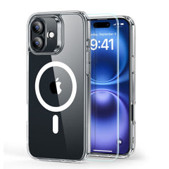 ESR CLASSIC HYBRID HALOLOCK MAGSAFE & VERRE TREMPÉ IPHONE 16 PLUS TRANSPARENT