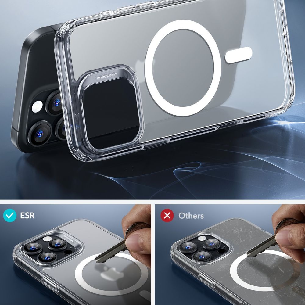 ESR CLASSIC HYBRID HALOLOCK MAGSAFE & VERRE TREMPÉ IPHONE 16 PRO TRANSLUCIDE FROSTED