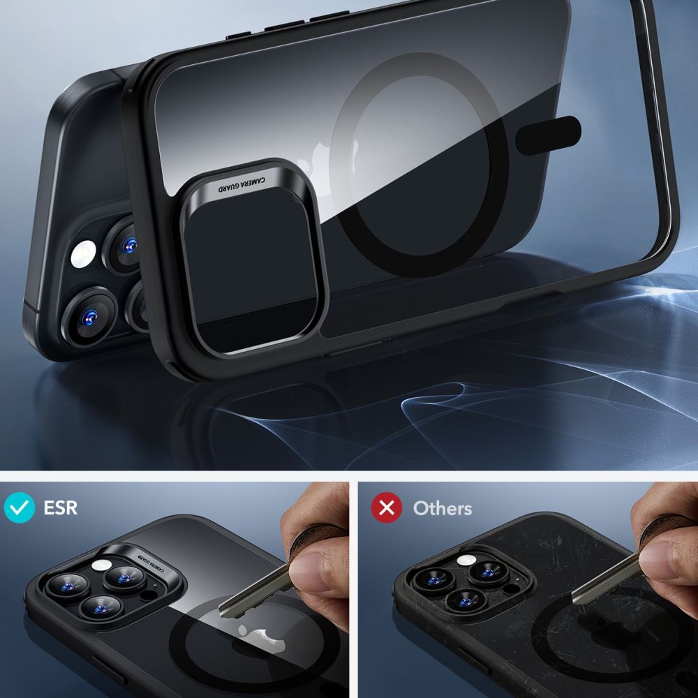 ESR CLASSIC HYBRID HALOLOCK MAGSAFE & VERRE TEMPERÉ IPHONE 16 PRO MAX TRANSPARENT/NOIR