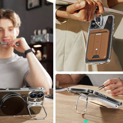 COQUE ESR CLASSIC HYBRID AVEC SUPPORT HALOLOCK MAGSAFE ET VERRE TREMPÉ IPHONE 16 TRANSPARENT