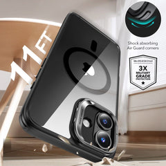 COQUE ESR CLASSIC HYBRID AVEC SUPPORT HALOLOCK MAGSAFE ET VERRE TREMPÉ IPHONE 16 PLUS TRANSPARENT/NOIR