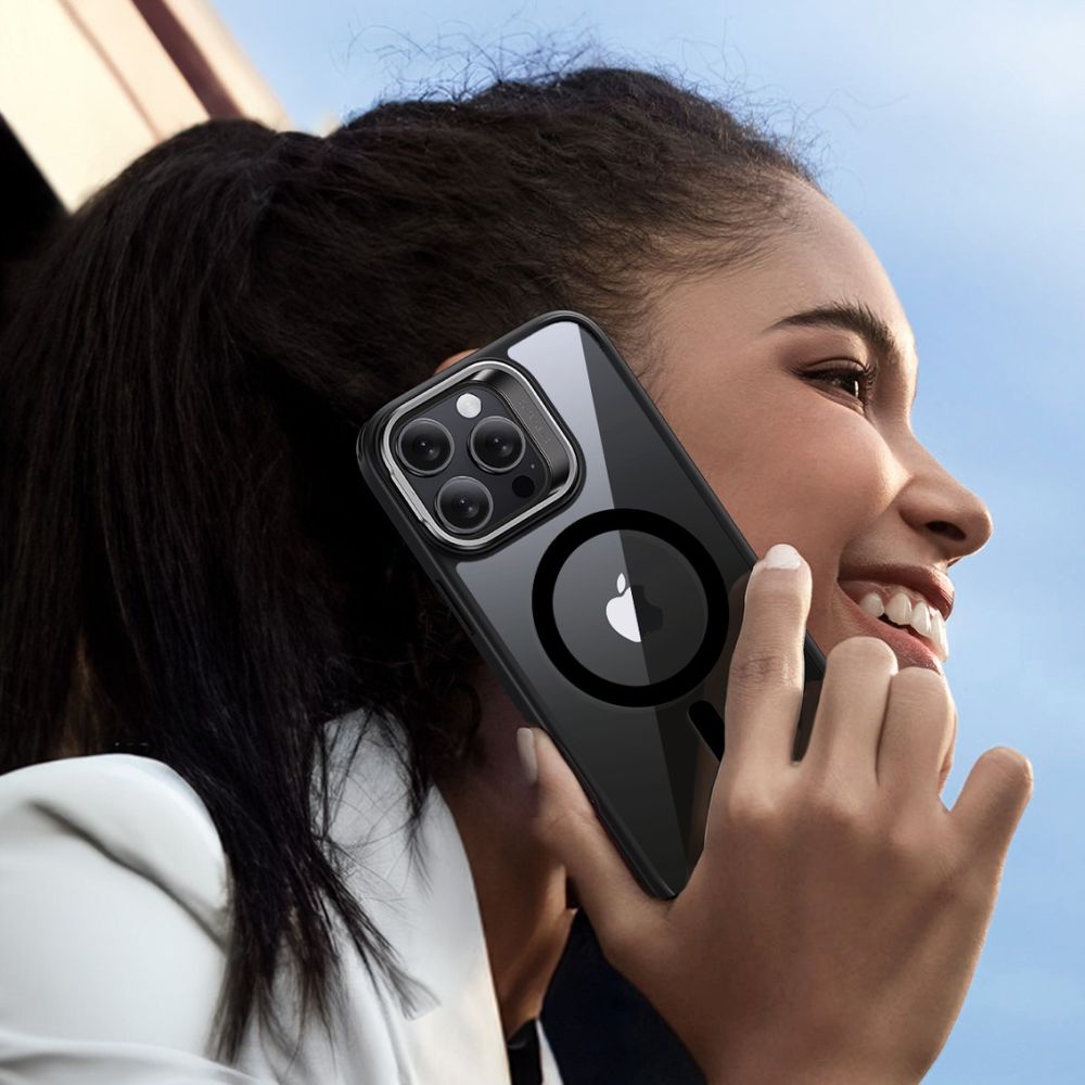 ESR CLASSIC HYBRID SUPPORT HALOLOCK MAGSAFE & VERRE TREMPÉ IPHONE 16 PRO TRANSPARENT/NOIR