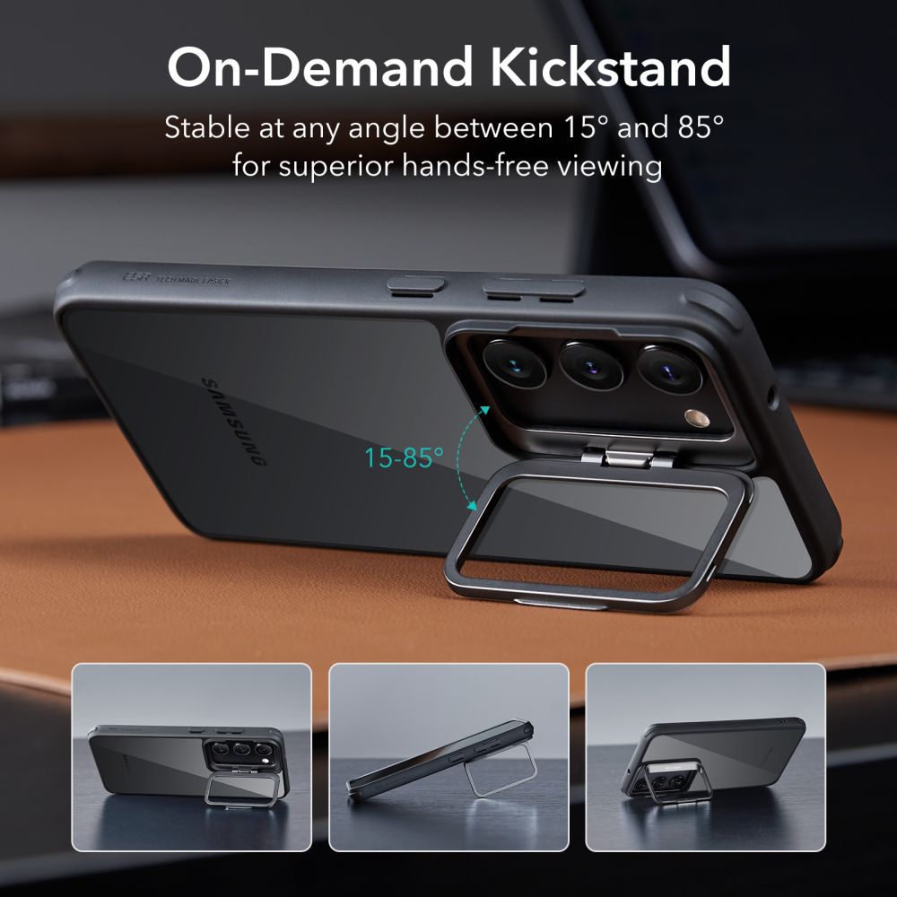 COUVERCLE ESR CLASSIC KICKSTAND GALAXY S23+ PLUS TRANSPARENT/NOIR