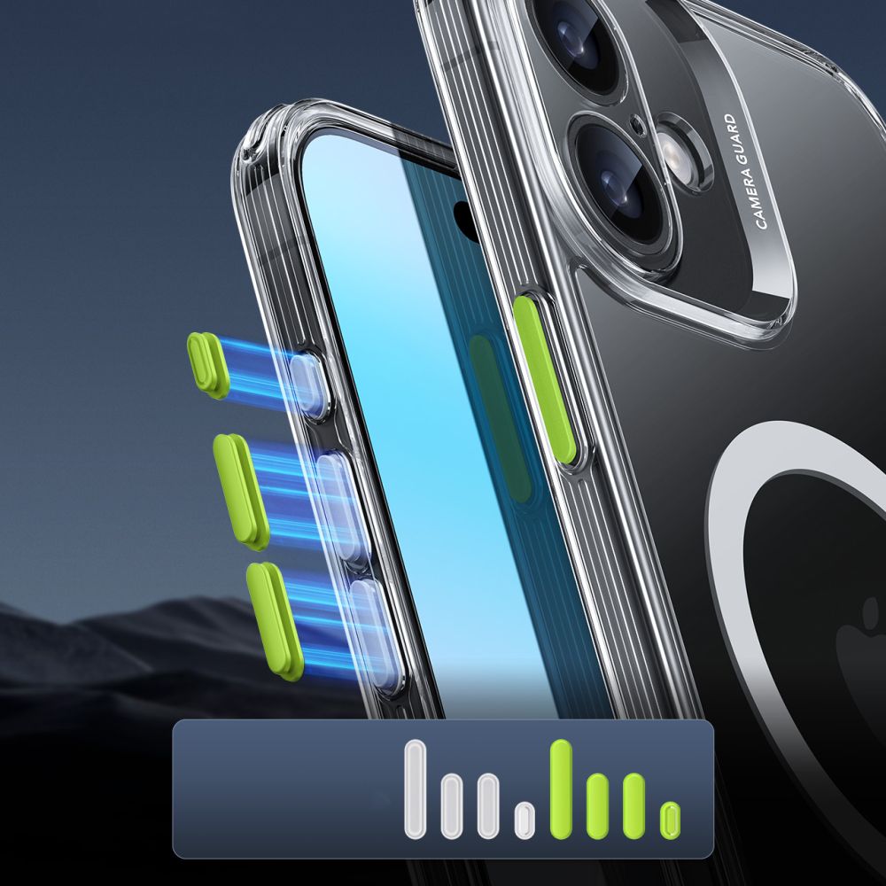 COQUE ESR CLASSIC PRO SET HALOLOCK MAGSAFE IPHONE 16 TRANSPARENT